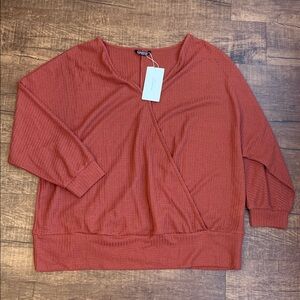 BLOOMCHIC waffle knit top